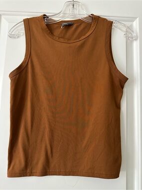 Olivia Rae Sleeveless Tank Top in Rust Brown